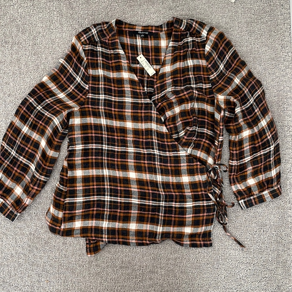 Madewell wrap shirt
